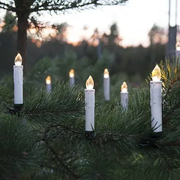 John Julgransbelysning - vit med gröna clips - Belysning & el - Julbelysning - Julgransbelysning