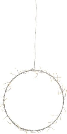 Poppy Krans med belysning 20 cm, silverfärgad
