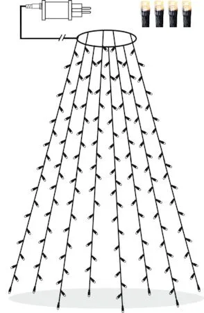 Serie Julgransslinga 200 cm, svart