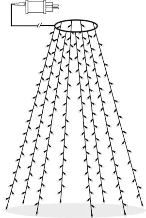 Serie Julgransslinga 200 cm - svart - Belysning & el - Julbelysning - Julgransbelysning