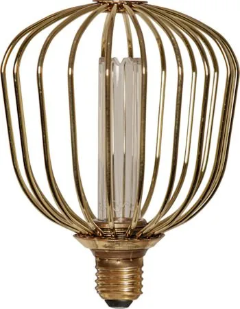 LED-lampa E27 Glob 125 Decoled Metal Basket 3-stegsdimring, Guld