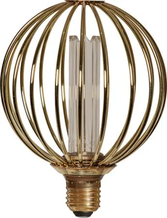 LED-lampa E27 Glob 125 Decoled Metal Globe 3-stegsdimring, Guld