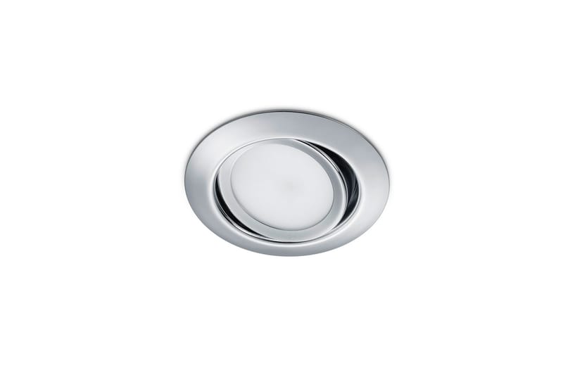 Rila LED infälld Spotlight krom rund, Krom/Vit