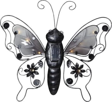 Butterfly Solcellsdekoration 39 cm - svart - Belysning & el - Utomhusbelysning - Solcellslampa & solcellsbelysning