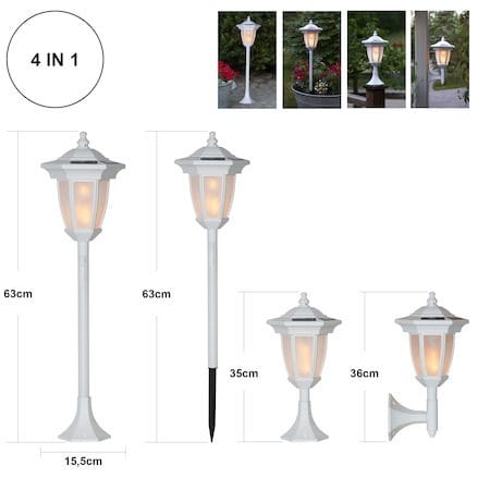 Flame Solcellslampa 63 cm - vit - Belysning & el - Utomhusbelysning - Solcellslampa & solcellsbelysning