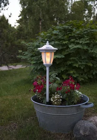 Flame Solcellslampa 63 cm - vit - Belysning & el - Utomhusbelysning - Solcellslampa & solcellsbelysning