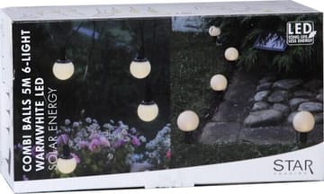 Globus Solcellsslinga 500 cm - vit - Belysning & el - Utomhusbelysning