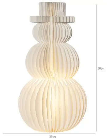Juldekoration SNOWMAN 50 cm - Vit - Belysning & el - Utomhusbelysning