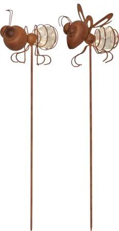 Oxida Fly 2 pack Solcellsdekoration 13x51 cm, rost