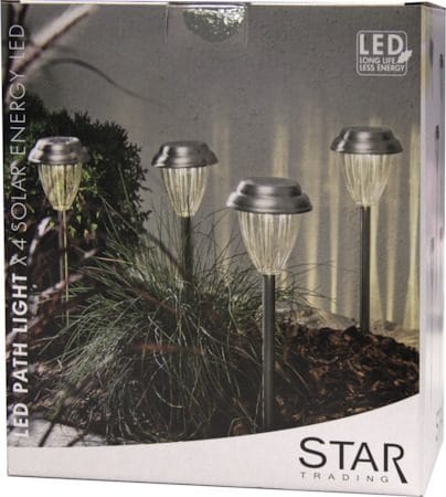 Palma 4 pack Solcellspollare 28 cm - silver - Belysning & el - Utomhusbelysning