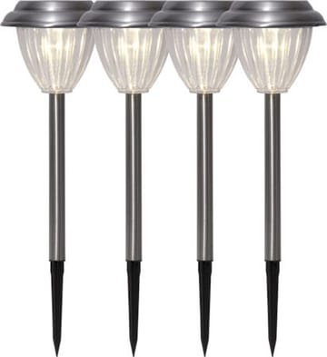 Palma 4 pack Solcellspollare 28 cm - silver - Belysning & el - Utomhusbelysning