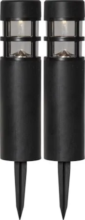 Rundi 2 pack Solcellspollare 28 cm, svart