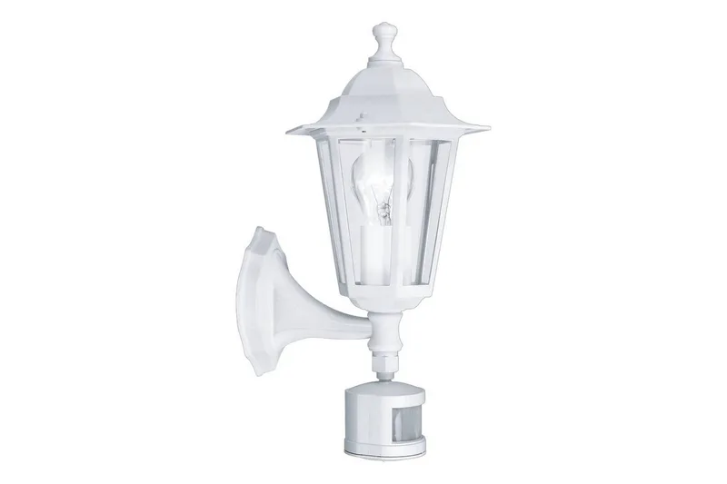 Vägglampa Eglo Laterna 5 Solcell med Sensor, Vit