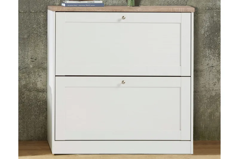 Hörnbyrå Loft24 Naveen Skolåda 70x90 cm Vit - Förvaring - Skoförvaring - Skolåda