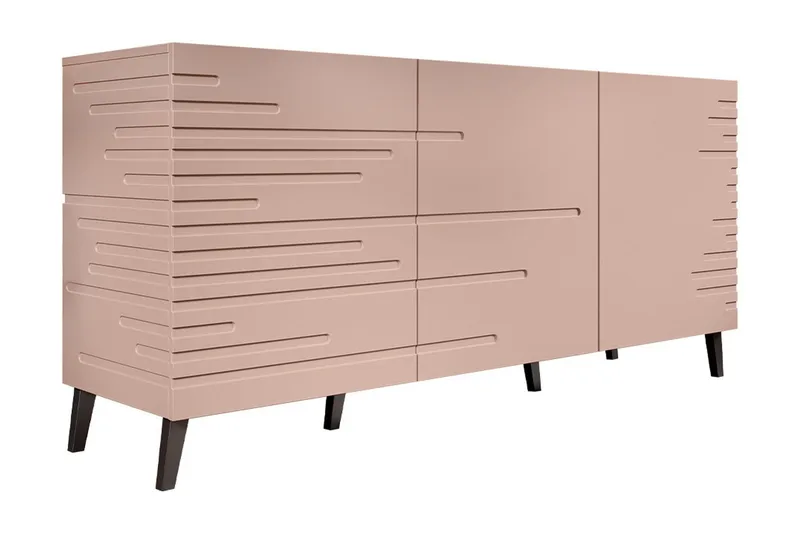 Novaj Byrå 40x155 cm, Rosa/Svart