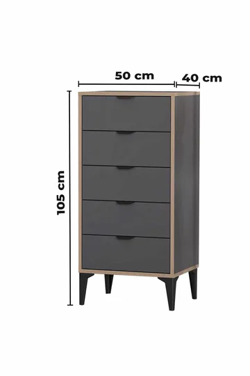 Olyros Byrå 105 cm - Antracit - Förvaring - Förvaringsmöbler - Byrå - Hallbyrå