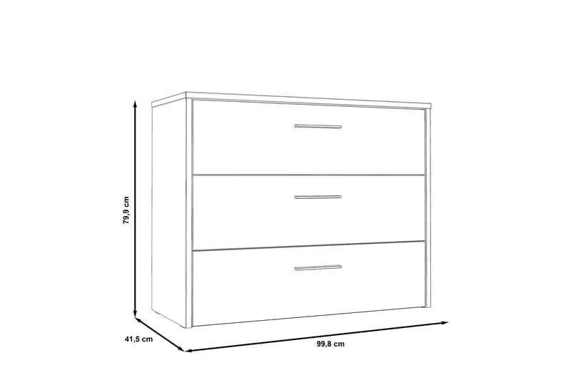 Scrafton Byrå 100 cm - Grå/Brun - Förvaring - Förvaringsmöbler - Byrå - Hallbyrå
