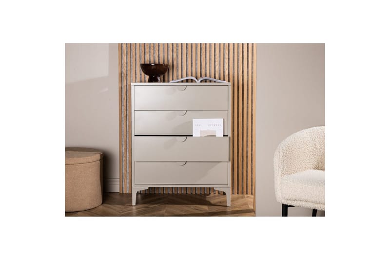 Byrå Piring - Beige, 40x78x98 - Förvaring - Förvaringsmöbler - Byrå - Hallbyrå
