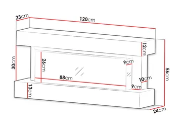 Erylin Elektrisk Eldstad 120 cm - Inredning - Kaminer - Kamin utan skorsten - Elkaminer