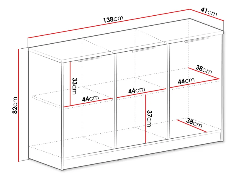 Escaldes Skänk 138 cm - brun, svart - Förvaring - Förvaringsmöbler - Sideboard & skänk