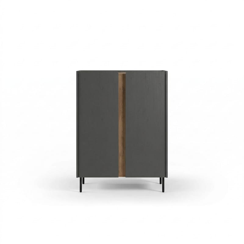 Lomar Sideboard 90x120,4x40,5 cm - Antracit/Naturlig ek/Svart - Förvaring - F örvaringsmöbler - Sideboard & skänk