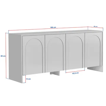 Nelora Konsolbord 180 cm - Atlas brun - Förvaring - Förvaringsmöbler - Sideboard & skänk