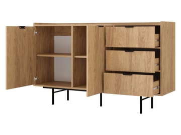 Rolden Skänk 150x90 cm i Trä med Valnötsutseende och Metallben - Valnöt - Förvaring - Förvaringsmöbler - Sideboard & skänk
