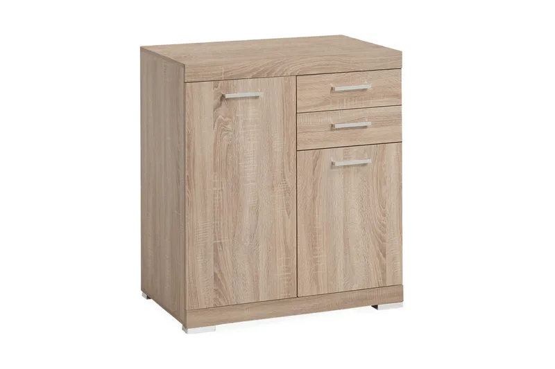 Bristol Skänk 80 cm 2 Luckor 2 Lådor, Ljus Ek