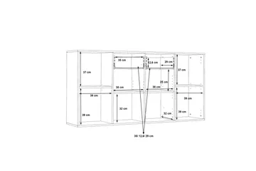 Haba Skänk 34x162 cm - Brun/Vit - Förvaring - Förvaringsmöbler - Sideboard & skänk