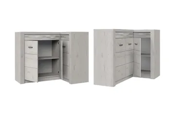 Indianapolis Skänk 131x42x104 cm - Grå/Vit - Förvaring - Förvaringsmöbler - Sideboard & skänk