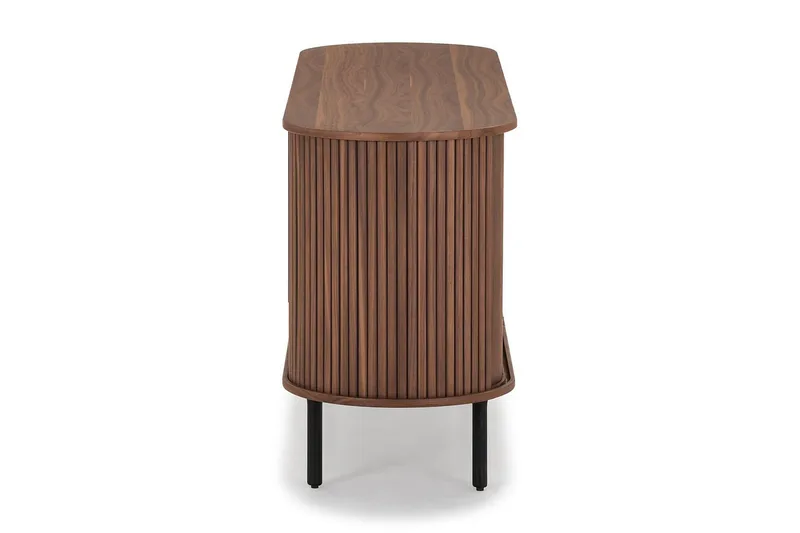 Noira Smalt Sideboard Ribbad Valnöt 150x45 cm - Valnöt / Brun - Förvaring - Förvaringsmöbler - Sideboard & skänk