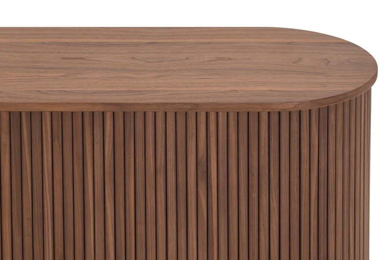 Noira Smalt Sideboard Ribbad Valnöt 150x45 cm - Valnöt / Brun - Förvaring - Förvaringsmöbler - Sideboard & skänk