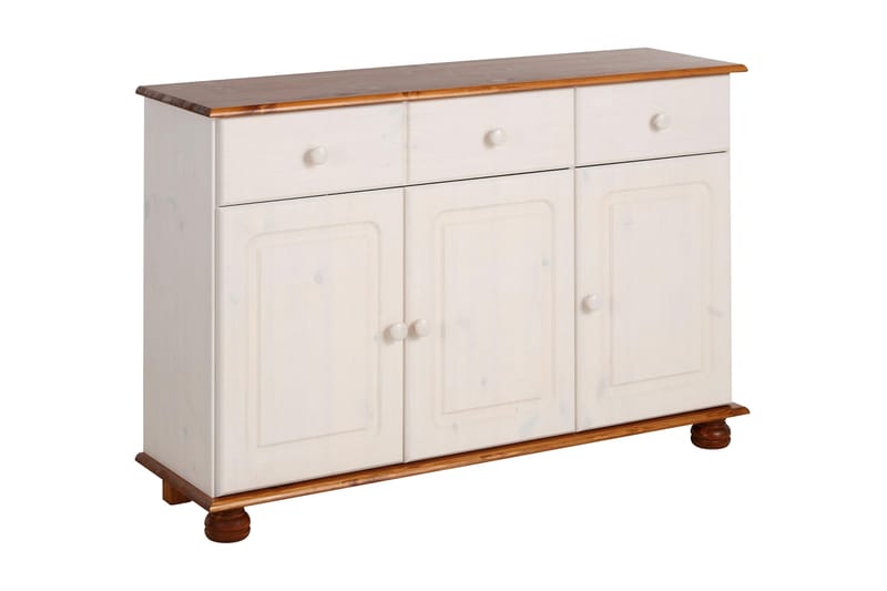 Remiel Skänk 118 cm, Vit/Brun