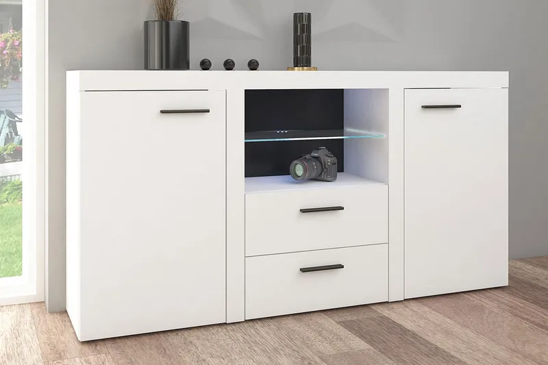 Rumba Skänk 157x40x81 cm - Vit - Förvaring - Förvaringsmöbler - Sideboard & skänk