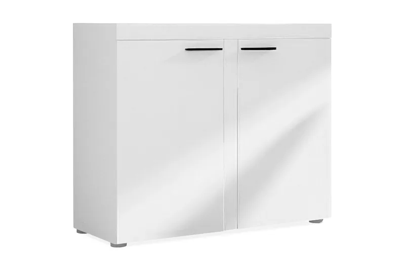 Rumba Skänk 97,2x40,3x82 cm LED-belysning, Grå/Vit