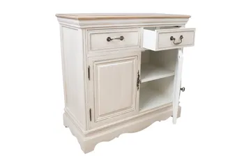 Samira Skänk 85 cm i Mörkt Trä - Offwhite - Förvaring - Förvaringsmöbler - Sideboard & skänk