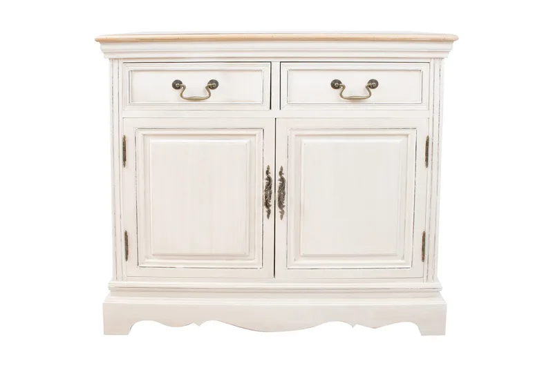 Samira Skänk 85 cm i Mörkt Trä - Offwhite - Förvaring - Förvaringsmöbler - Sideboard & skänk