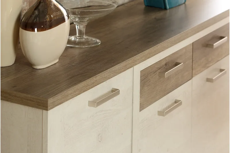 Talebi Skänk 41x213 cm - Brun/Vit - Förvaring - Förvaringsmöbler - Sideboard & skänk