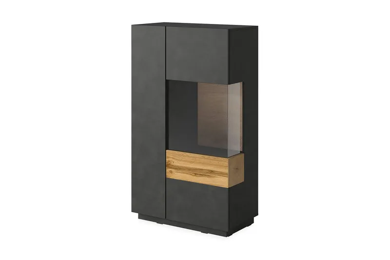 Tomeka Sideboard i Trä med Glasfront, Svart