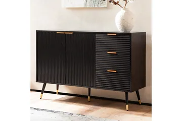 Sideboard Wohnling Folierad spånskiva ekoptik 120 cm 2 dörrar 3 lådor modern - Förvaring - Förvaringsmöbler - Sideboard & skänk