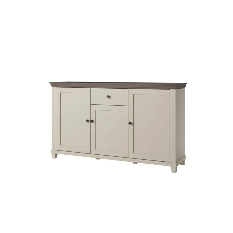 Skänk Evora 3 dörrar 1 låda, Ljus Beige