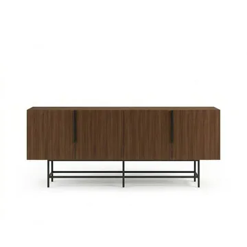 Truvia Konsol 200x77,9x40 cm - Milano Walnut och svart - Förvaring - Förvaringsmöbler - Sideboard & skänk