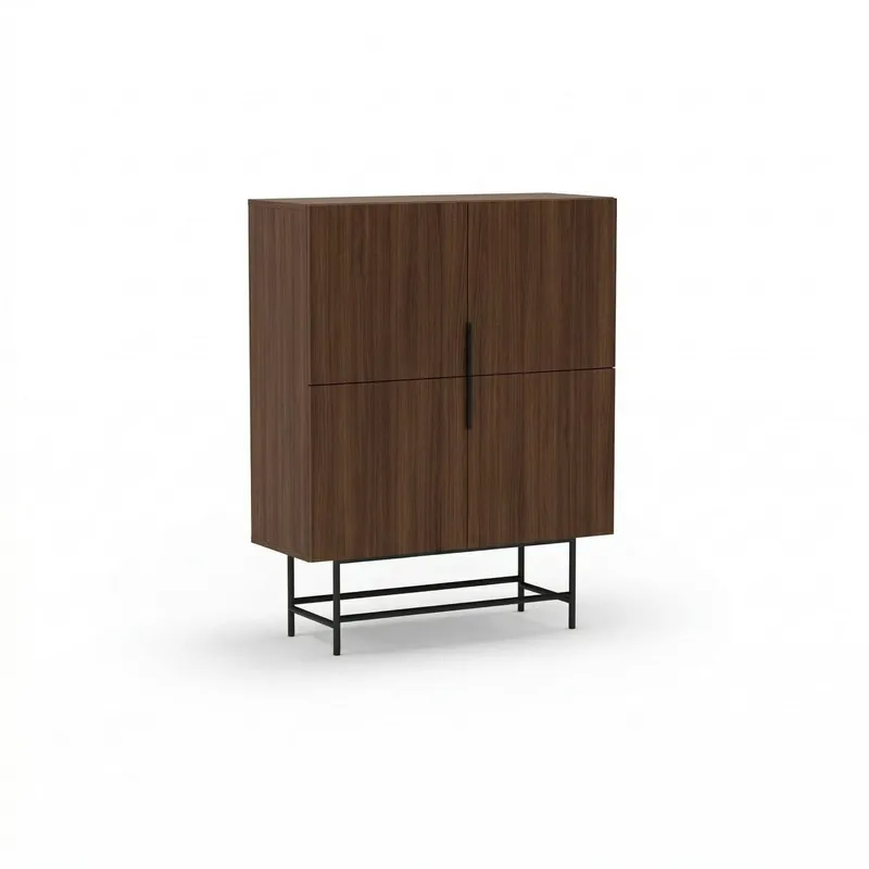 Truvia Sideboard 100x128x40 cm, Milano valnöt svart
