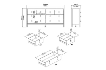 Vallvidera Byrå 160 cm - Beige - Förvaring - Förvaringsmöbler - Byrå