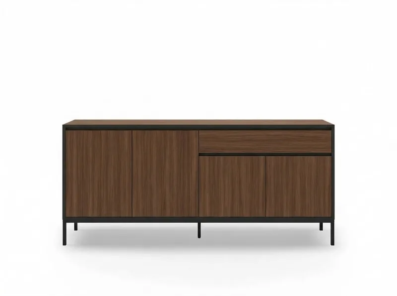 Velar Konsol 180x80x40 cm - Milano Walnut, Wood Black, Black - Förvaring - Förvaringsmöbler - Sideboard & skänk