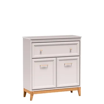 Zeylor Sideboard 92 cm - beige med ben i naturek/guld-kopparfärgade handtag - Förvaring - Förvaringsmöbler - Sideboard & skänk