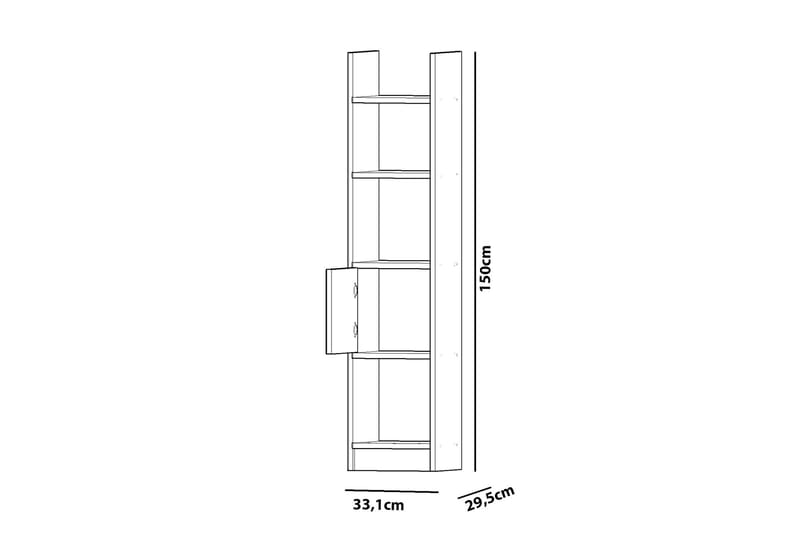 Decorotika Bokhylla Smal - Vit - Förvaring - Hylla - Bokhylla