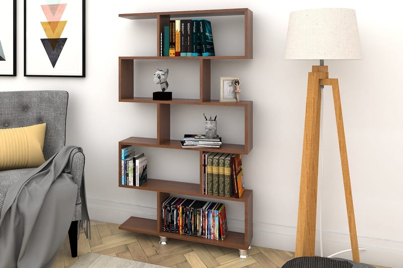 Elegancia Bokhylla 90 cm i Mörkt Trä - Brun - Förvaring - Hylla - Bokhylla