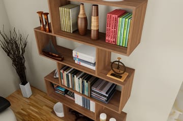 Elegancia Bokhylla 90 cm i Mörkt Trä - Brun - Förvaring - Hylla - Bokhylla