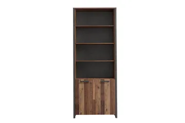 Torelles Bokhylla 87x220 cm - Brun/Grå - Förvaring - Hylla - Bokhylla